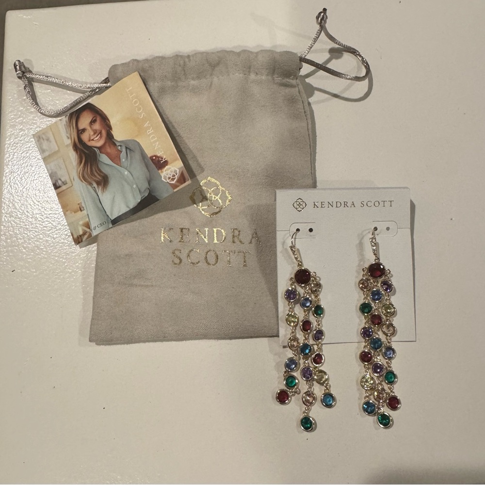 Kendra Scott Multicolor Gemstone Drop Earrings
